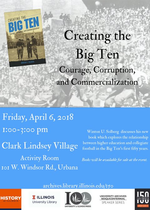 Flyer for event with photograph of football players