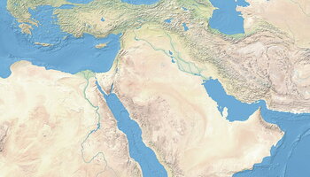 topographic map of the middle east