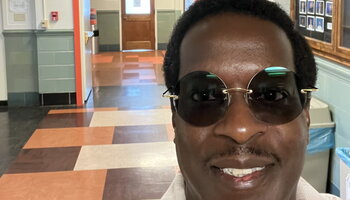 Andrew Smith in the history hallway. 