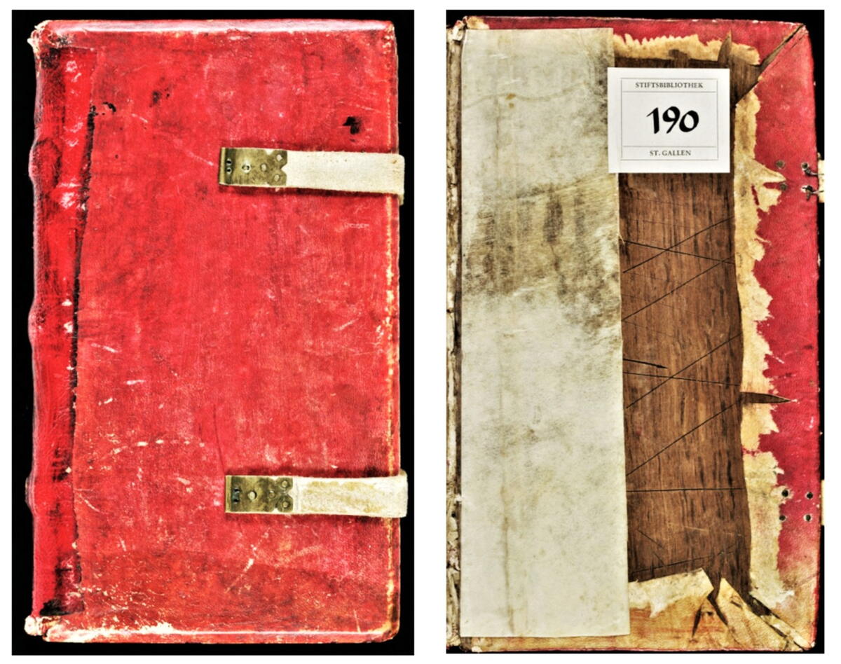 The front back cover of the Codex Sangallensis 190.