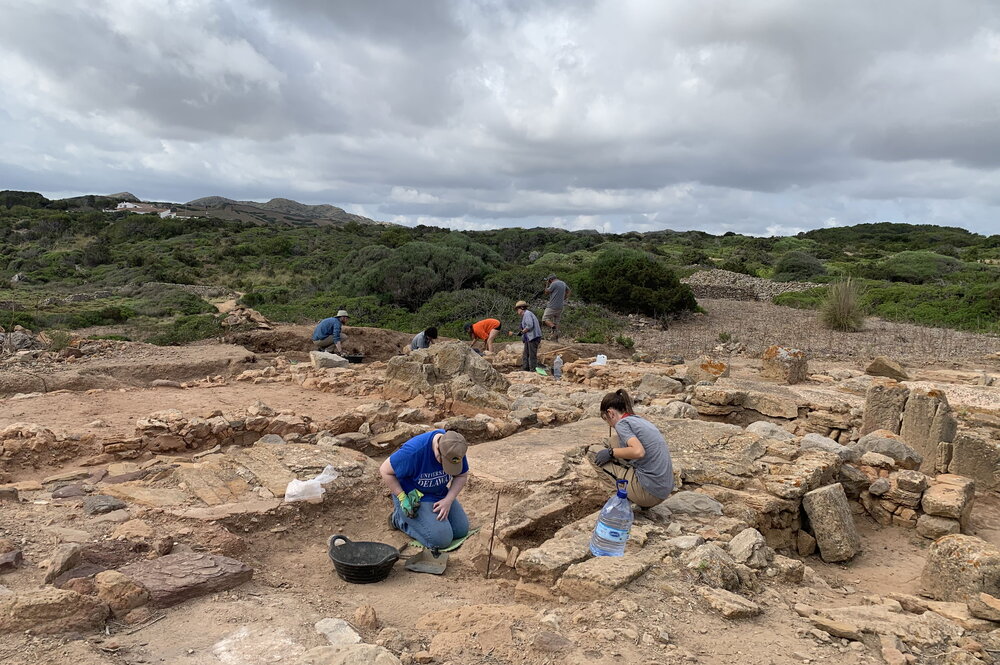 The excavation site in Menorca