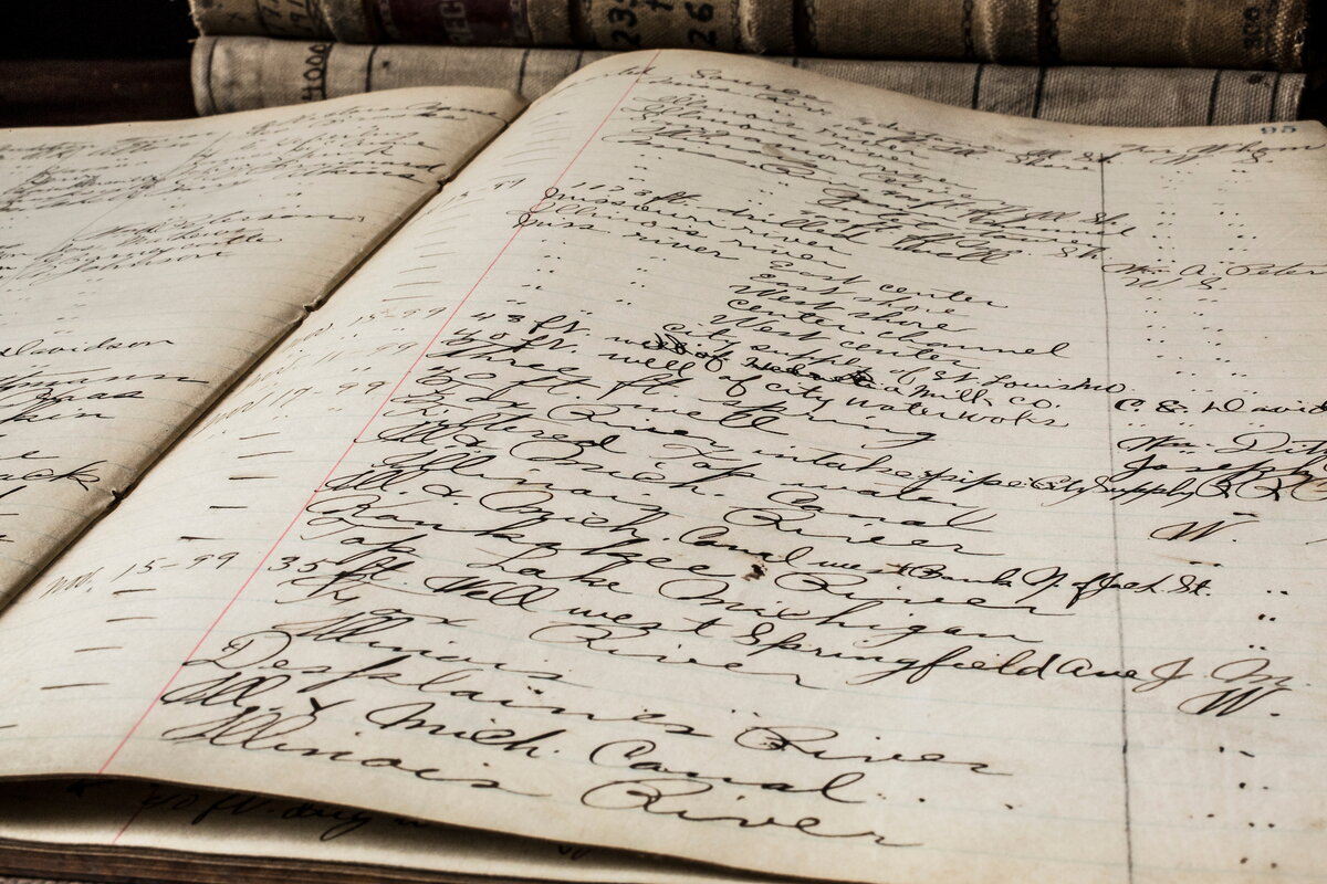 Old record book. 