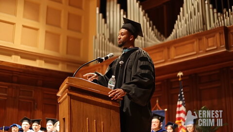 Ernest Crim III at convocation