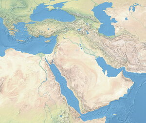 topographic map of the middle east