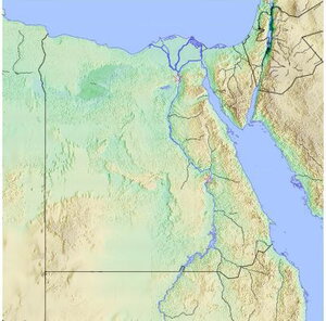Terrain map of Egypt