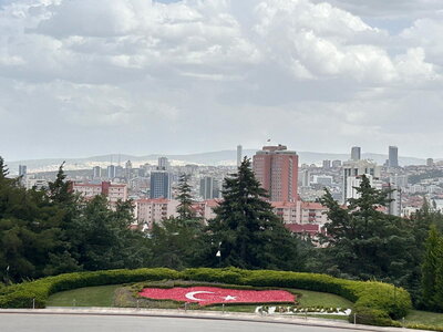 An image of the view of Ankara from the tomb of İsmet İnönü.