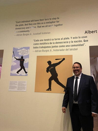 Adrian Burgos at Pleibol exhibit