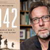 Book cover on left and picture of peter fritzsche on right