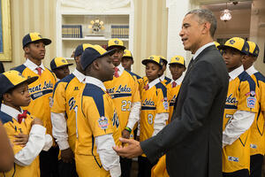 President Obama Welcomes the Jackie Robinson West All Stars to the White House
