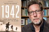 Book cover on left and picture of peter fritzsche on right