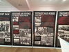 Panels of a museum exhibit describing the holocaust