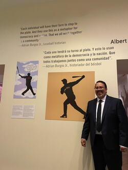 Adrian Burgos at Pleibol exhibit