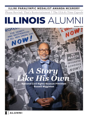 Russell Wigginton on the cover of Illinois Alumni magazine